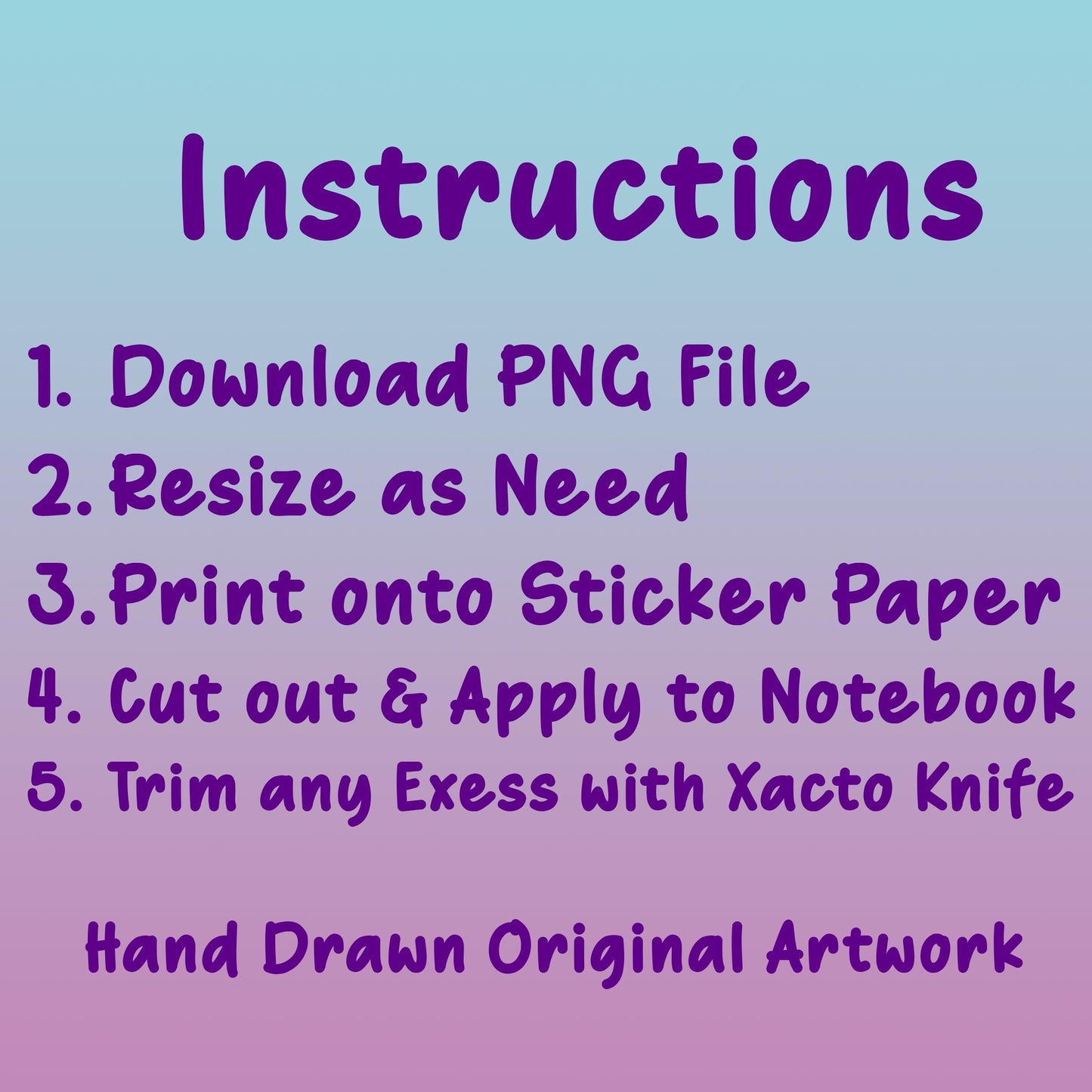 Printable Composition Notebook Cover: Purple Pencils & Bows PNG (6.9x10 in)