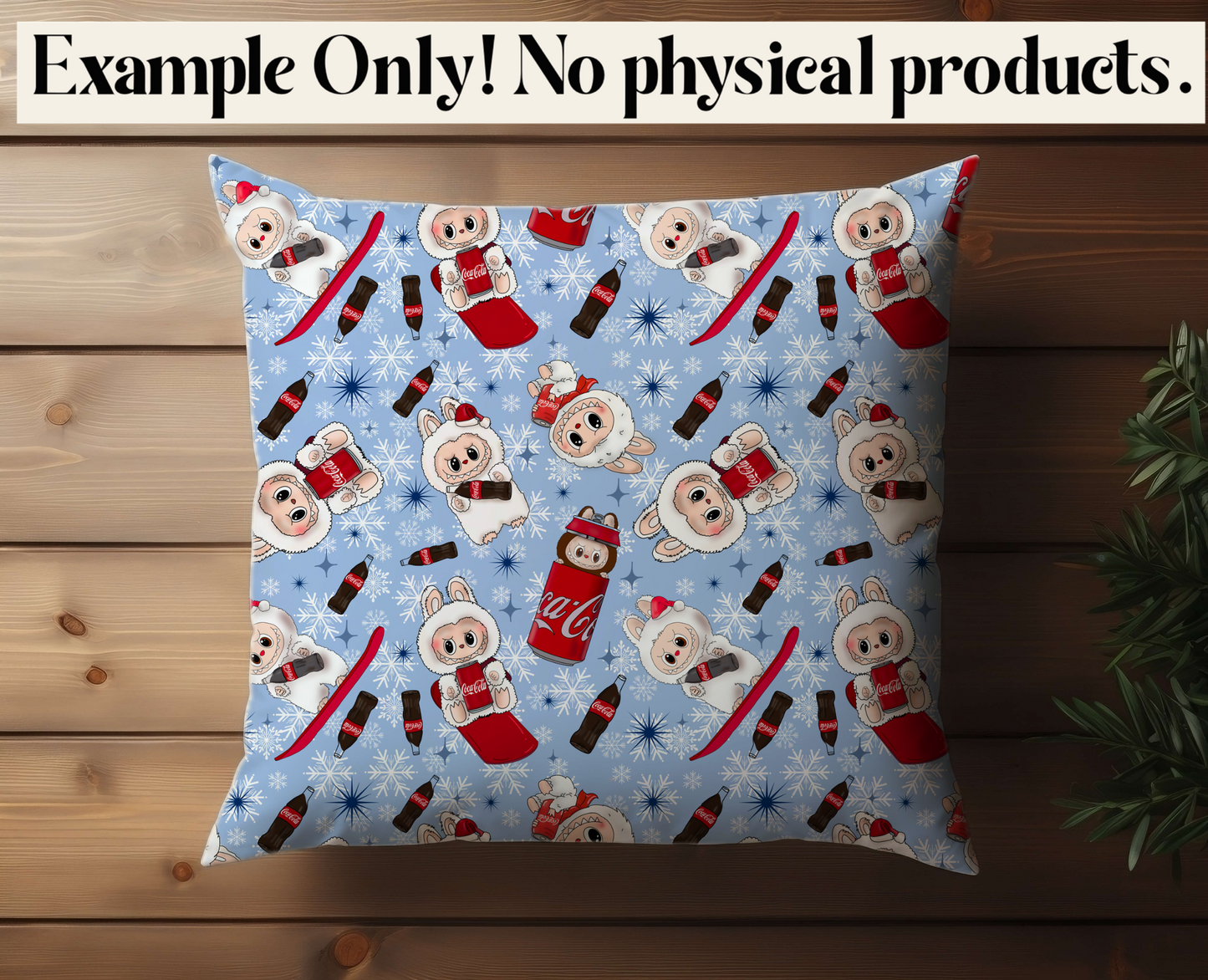 Winter Wonderland and Soda Pop Monsters Seamless Pattern