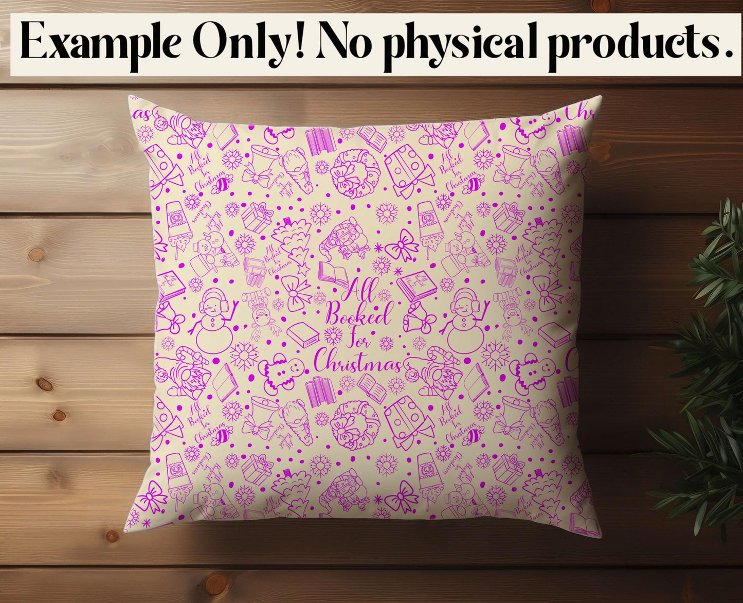 All Book for Christmas Seamless Doodle Pattern PNG | Holiday Digital Paper | Christmas Sublimation Background | 12x12 Digital Download