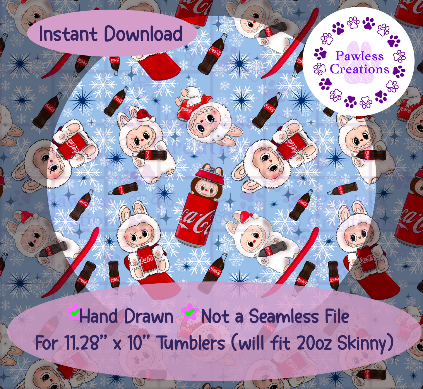 Winter Wonderland and Soda Pop Monsters Skinny Tumbler File