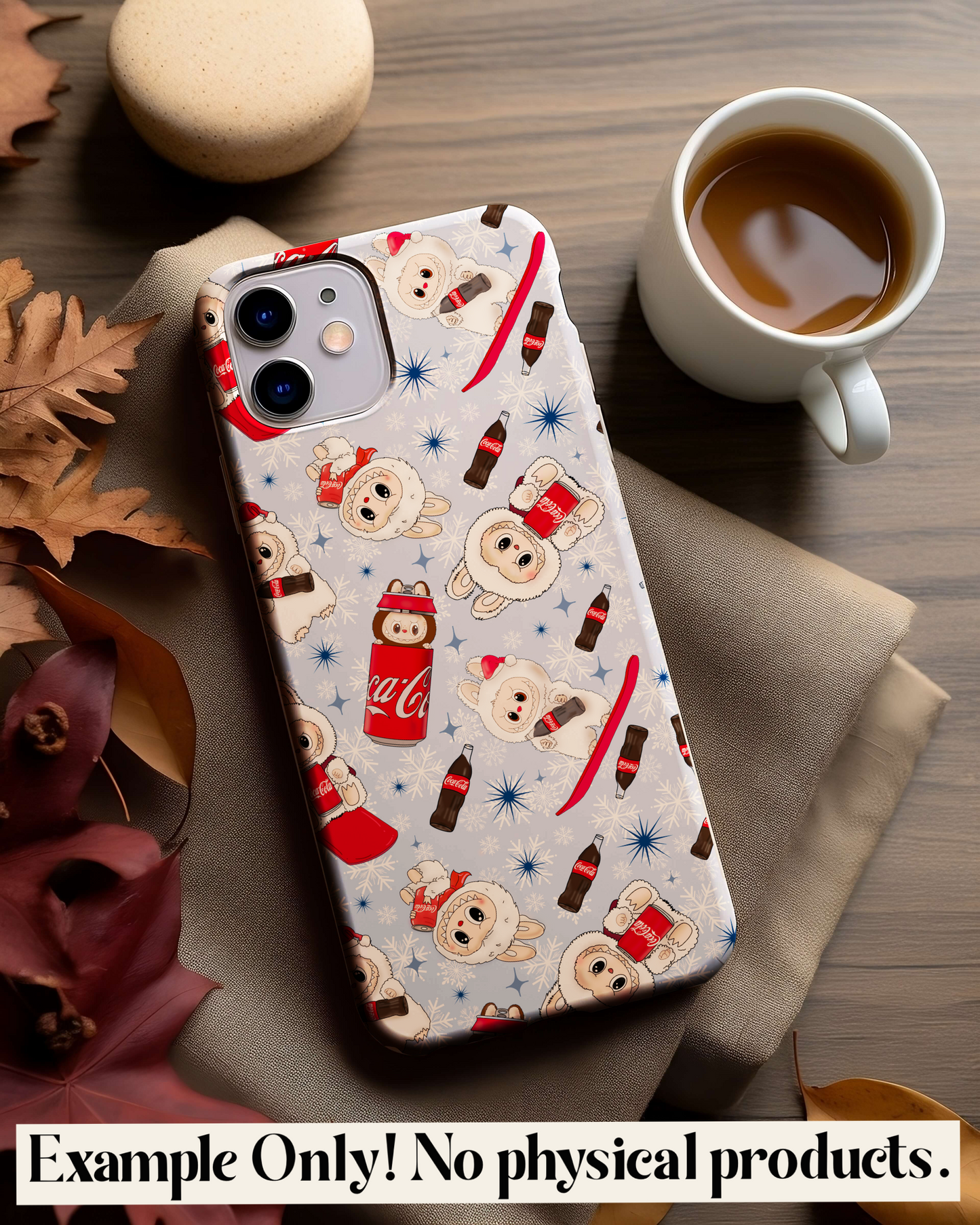 Winter Wonderland and Soda Pop Monsters Seamless Pattern