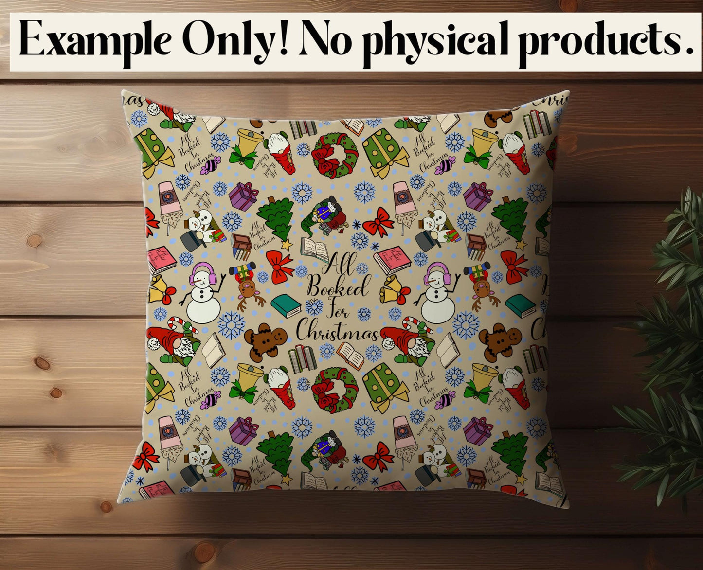 All Book for Christmas Seamless Doodle Pattern PNG | Holiday Digital Paper | Christmas Sublimation Background | 12x12 Digital Download