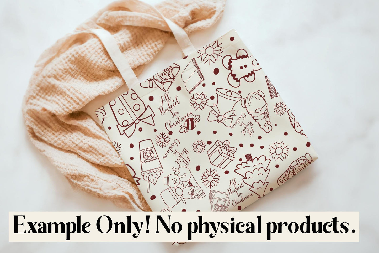 All Book for Christmas Seamless Doodle Pattern PNG | Holiday Digital Paper | Christmas Sublimation Background | 12x12 Digital Download