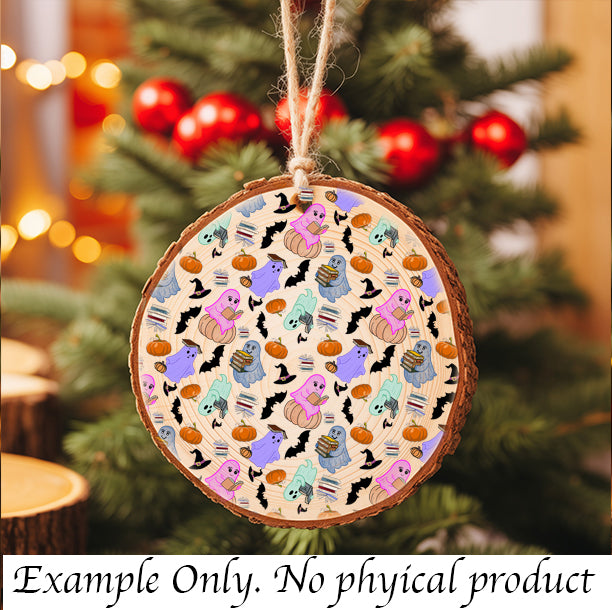 Halloween Cute Colorful Bookish Digital File 16oz Glass Can Wrap 300 DPI PNG UVDTF Sublimation Pastel Spooky Transparent Wrap Book Spooky