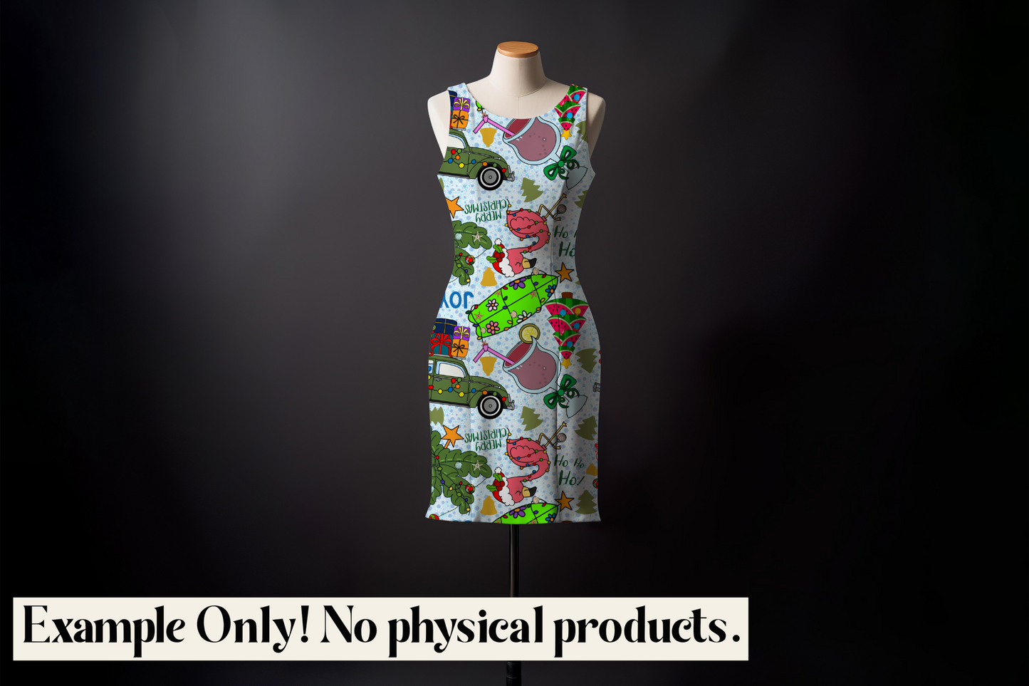 Beachy Christmas Seamless Pattern PNG | Tropical Holiday Digital Paper | Coastal Christmas Sublimation Background | 12x12 Digital Download