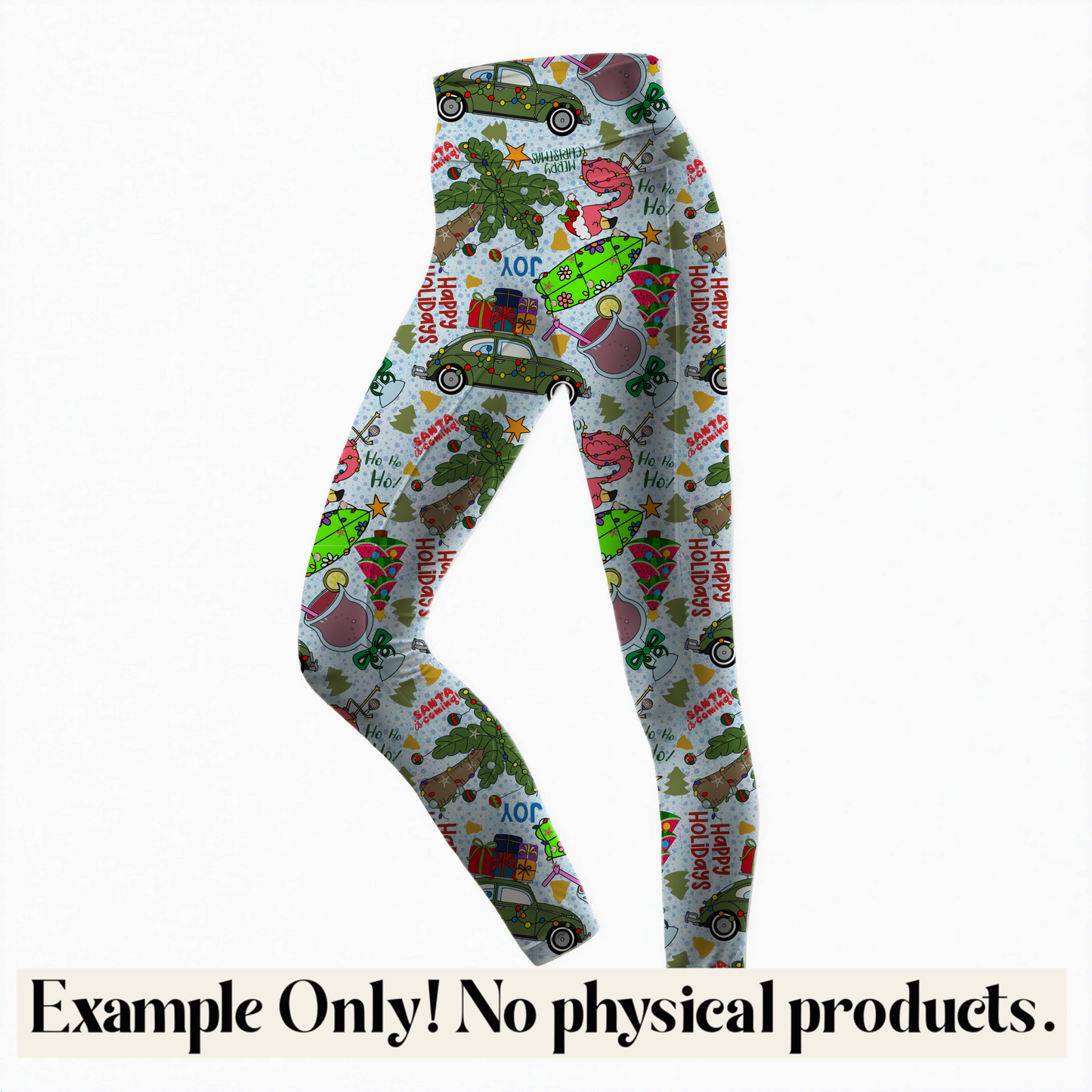 Beachy Christmas Seamless Pattern PNG | Tropical Holiday Digital Paper | Coastal Christmas Sublimation Background | 12x12 Digital Download